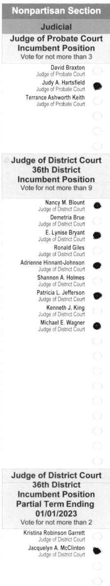 Primary-style BMD ballot example 1